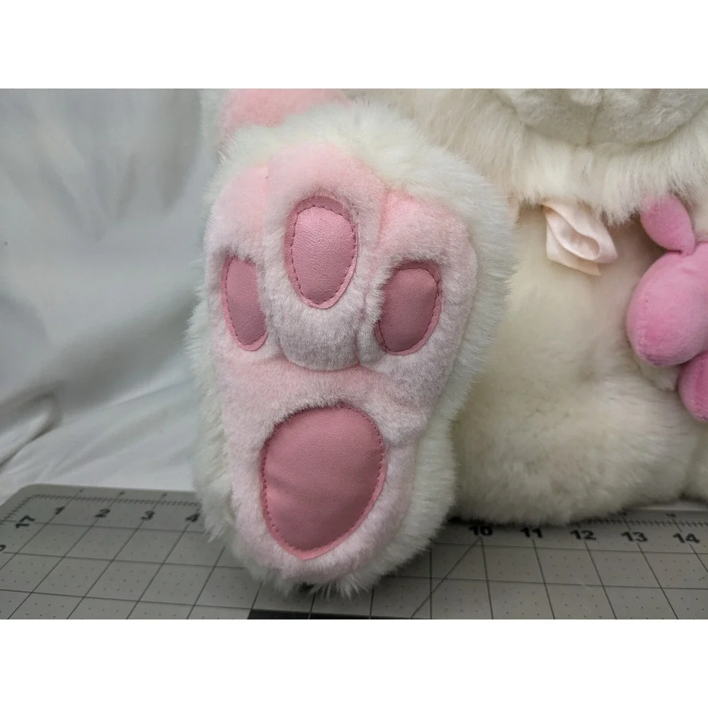 White Easter Rabbit‎ Plush Baby Pink Bunny 15 Inch Stuffed Animal Toy